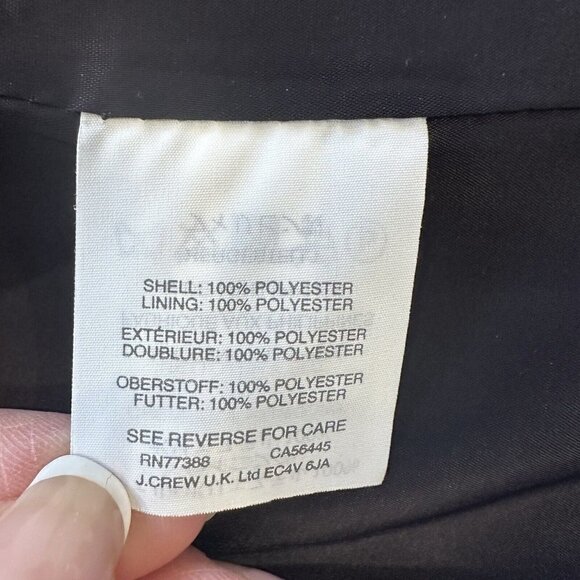 J Crew Women’s Navy Blue Long Sleeve Double Breasted Blazer Suit Jacket Size 8P - Picture 12 of 15